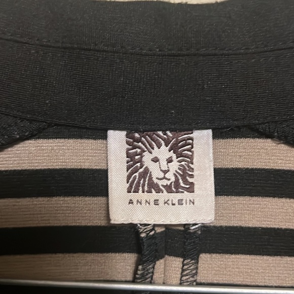 Women’s ANNIE KLEIN, Zip Up, Collared, Casual Dressy Coat, Tan/Black, S-L - Picture 5 of 9